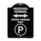 Signmission Reserved Parking Permit Parking W/and Bidirectional Arrow Aluminum Sign, 24" x 18", BS-1824-23146 A-DES-BS-1824-23146 - alternate 1